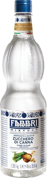 FABBRI Mixybar Zucchero di Canna Liquido 1L | Sciroppo per uso professionale, Preparato a base di zucchero di canna