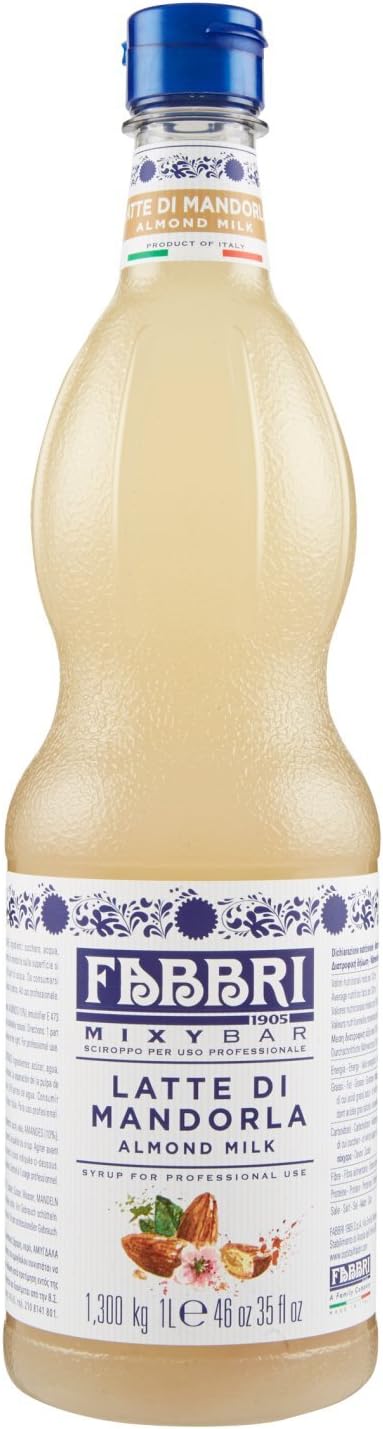 Fabbri Sciroppo Liquido gluten free Mixybar latte mandorla lt.1