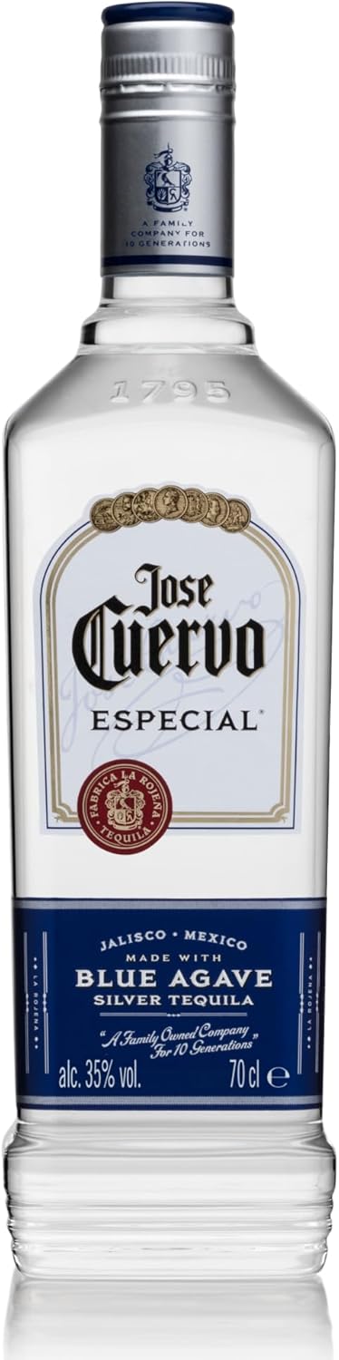 Jose Cuervo Especial Silver 70cl - Tequila bianco non invecchiato, miscela unica ed equilibrata. 38% vol.